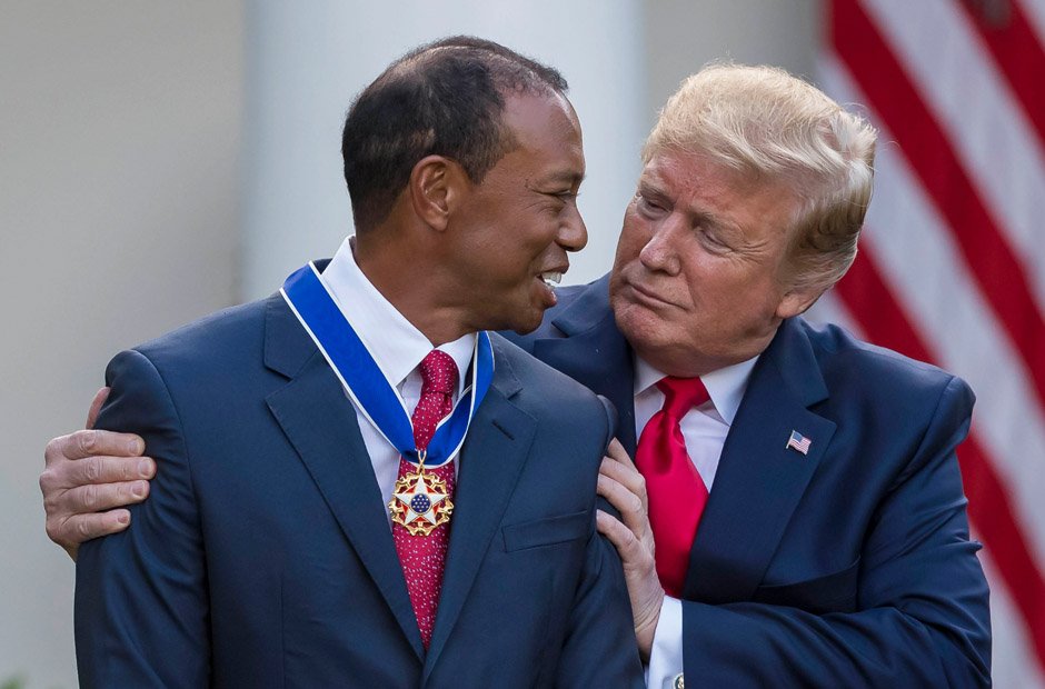 read trumps prediction on tiger woods after a frightening crash by the golfer